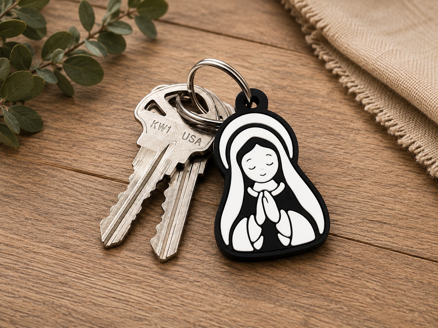 St. Mary Pocket Saint Keychain